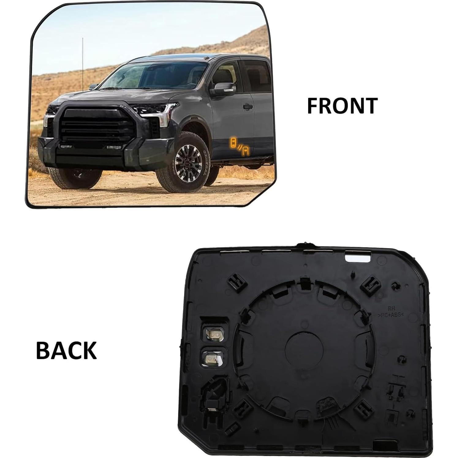 Cristal Espejo Lateral Derecho Toyota Tundra 2022-2023