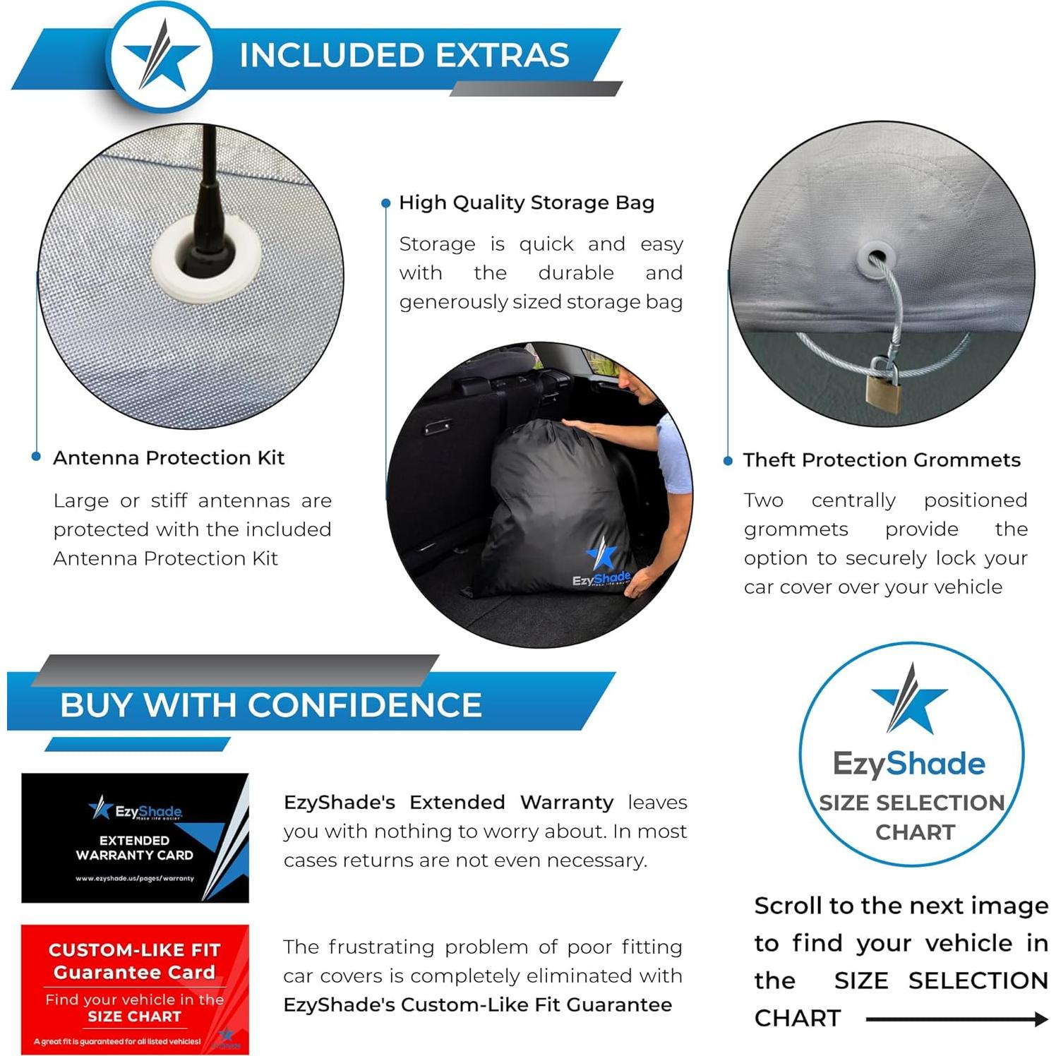 Funda para Coche EzyShade EzyAlCarCov-Reflective A5