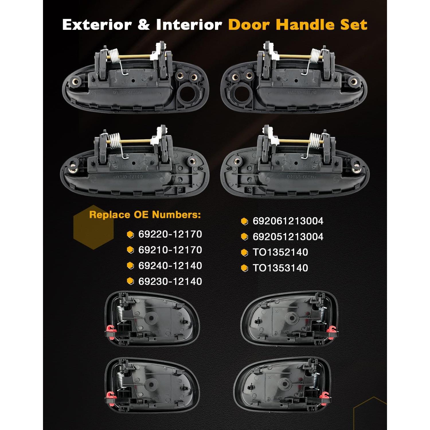 Juego de Manijas de Puerta Gledewen para Toyota Corolla 1993-1997