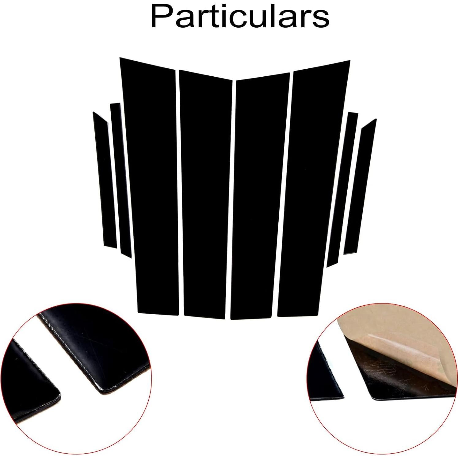 8PCS Cubierta de B-Pilares Ventana Toyota CHR 2018-2021