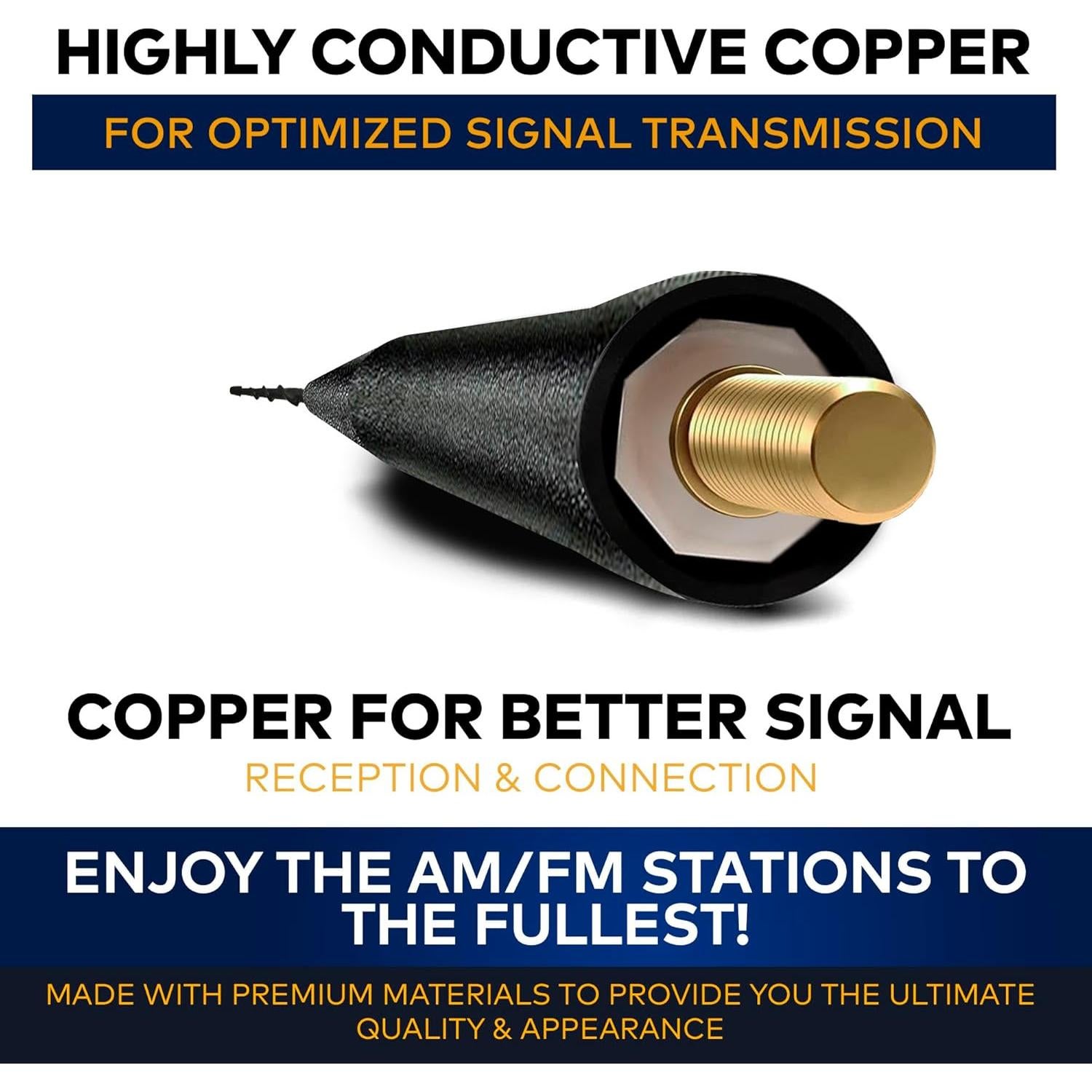 Mástil de Antena Toyota Sienna 2004-2015 Negra 23 cm