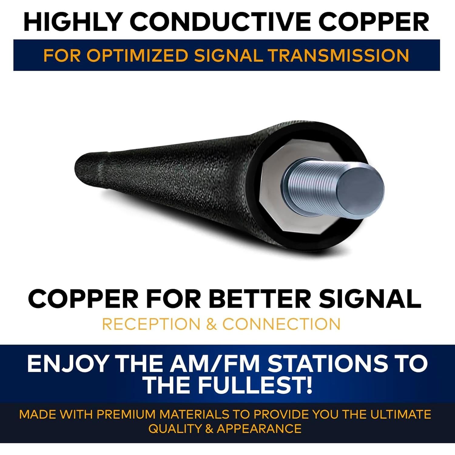 Mástil de Antena Externa TN TrunkNets 17,78 cm para Toyota Sienna 2004-2015