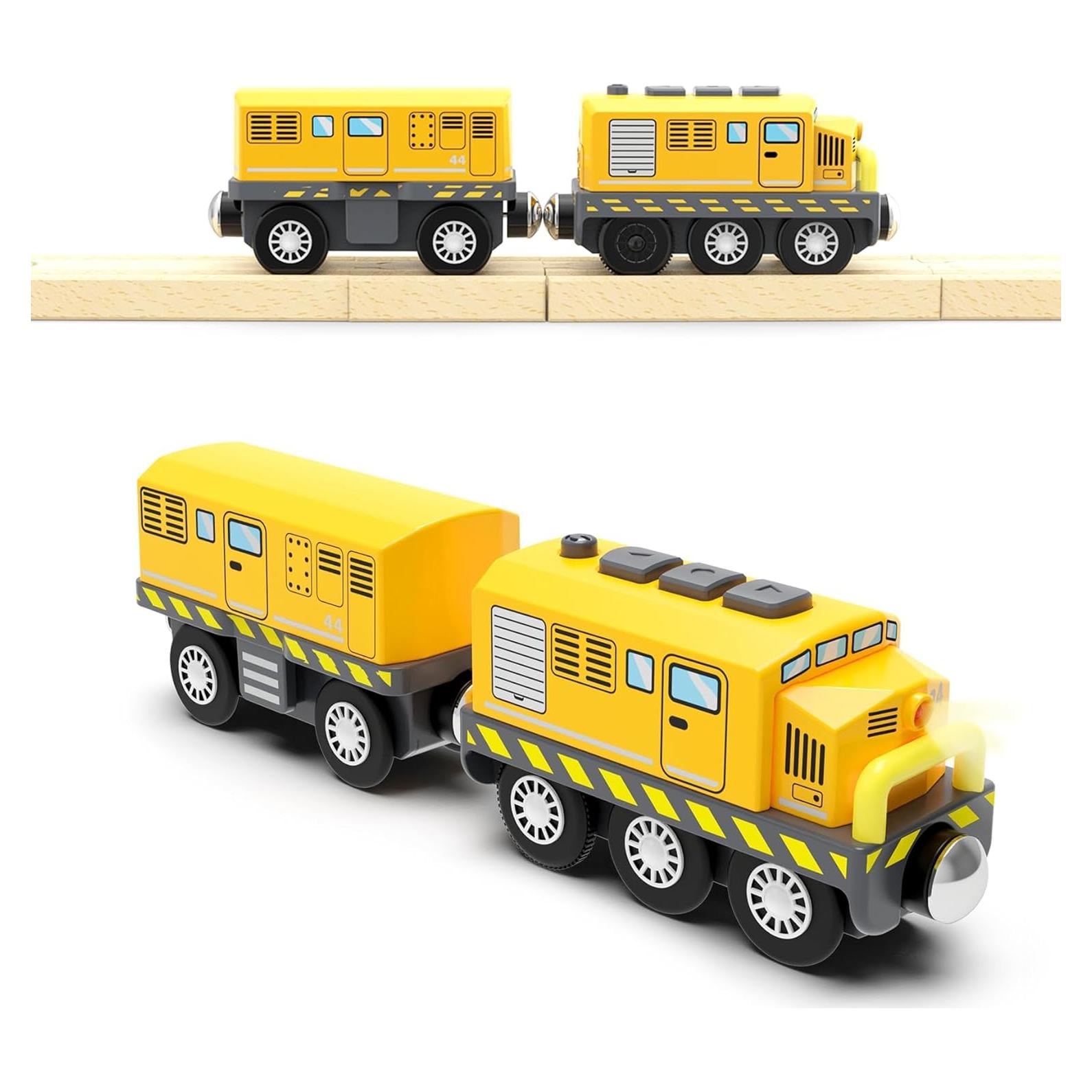 Juego de tren motorizado May & Z para vías de madera