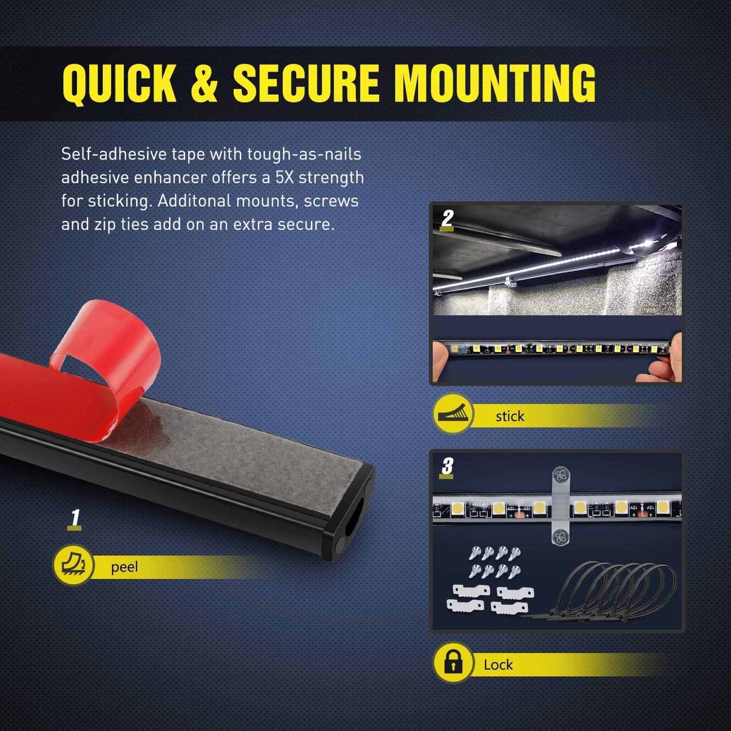 Nilight TR-05 Kit de Tira de Luz LED 60" 180 LEDs IP67