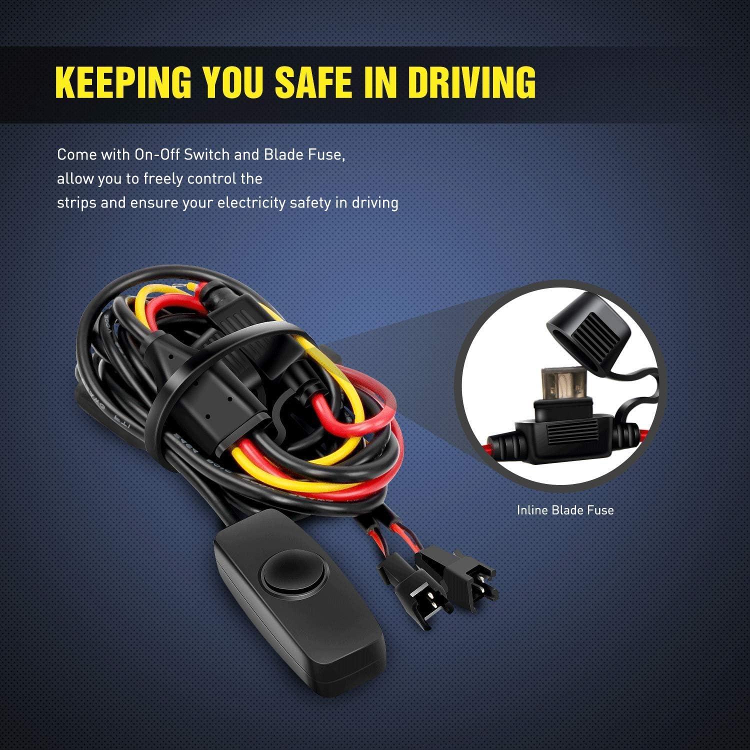 Nilight TR-05 Kit de Tira de Luz LED 60" 180 LEDs IP67