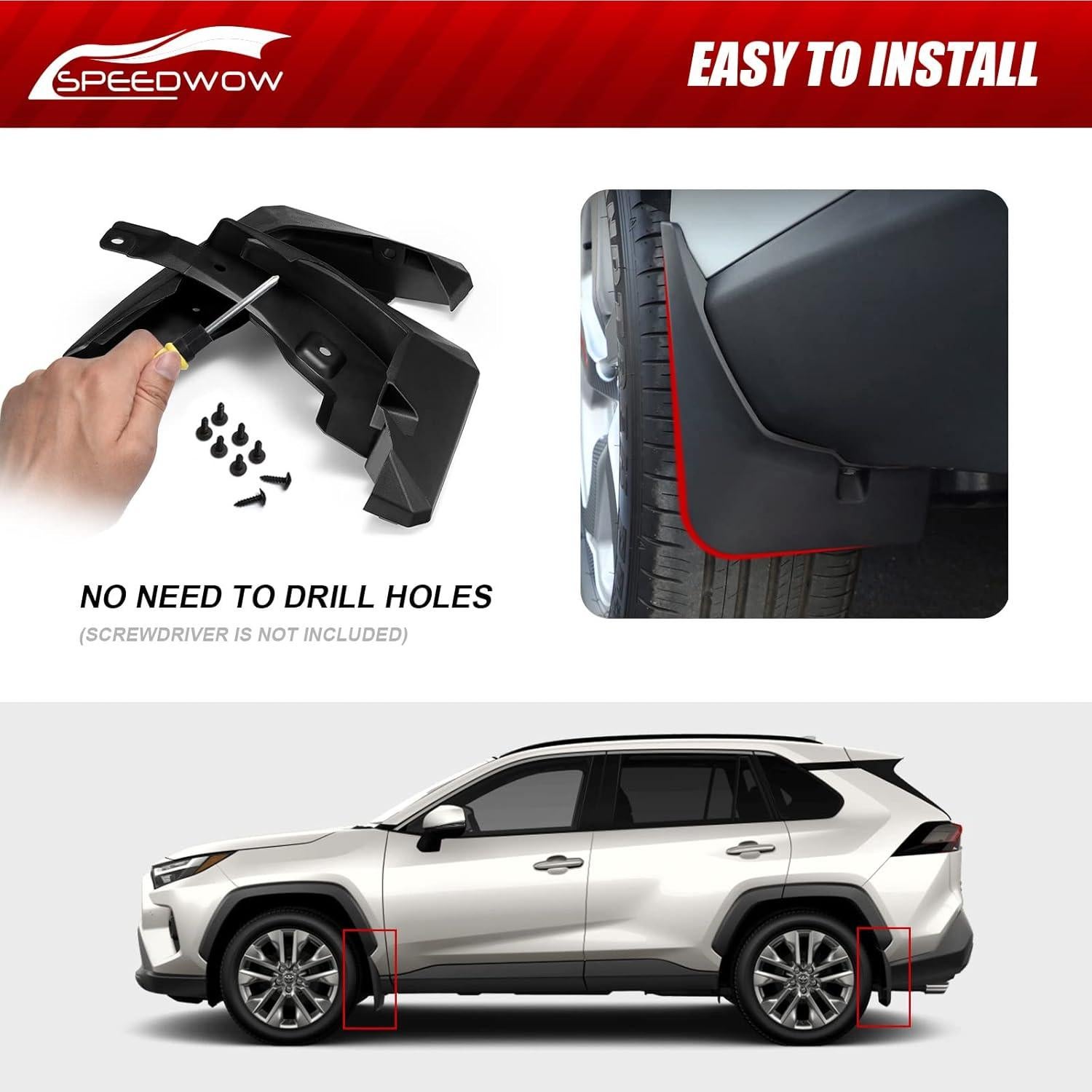 Guardas de Barro SPEEDWOW para Toyota RAV-4 2019-2022