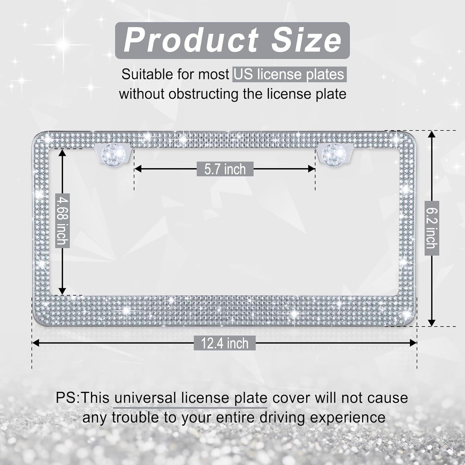 Marco de Placa de Licencia Amiss 2Pack Cristales Blanco