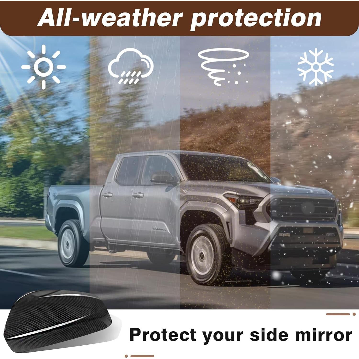 Cubierta Espejo Retrovisor Muslogy Toyota Tacoma 2024 Carbono