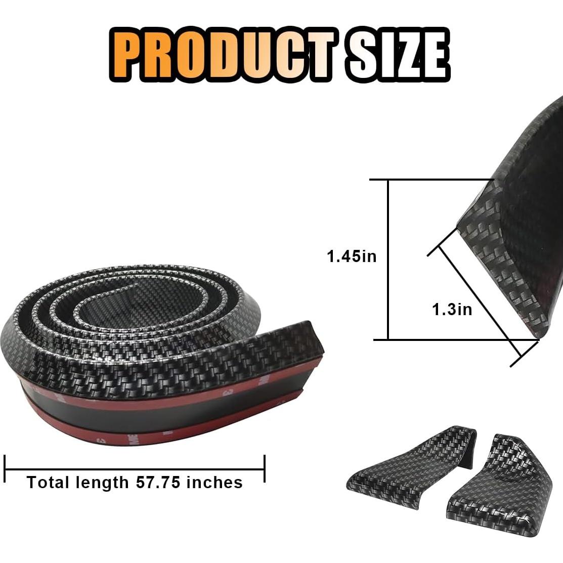 Alerón trasero de goma JOYCOURT 146 cm fibra carbono