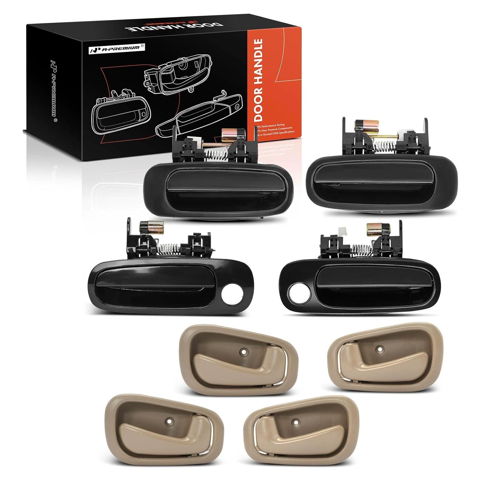 Manijas de Puerta A-Premium para Toyota Corolla y Chevy Prizm 1998-2002, Juego de 8 Piezas