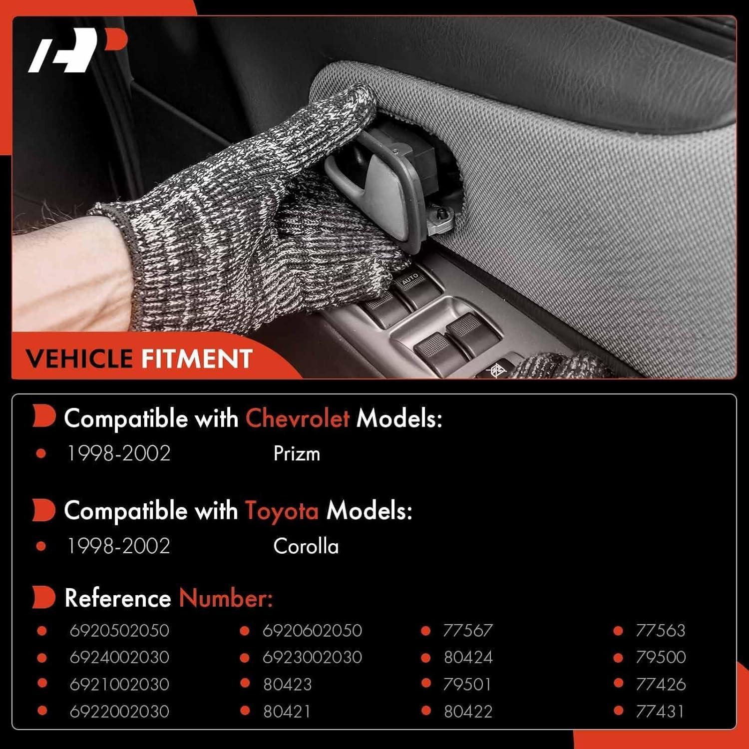 Manijas de Puerta A-Premium para Toyota Corolla y Chevy Prizm 1998-2002, Juego de 8 Piezas