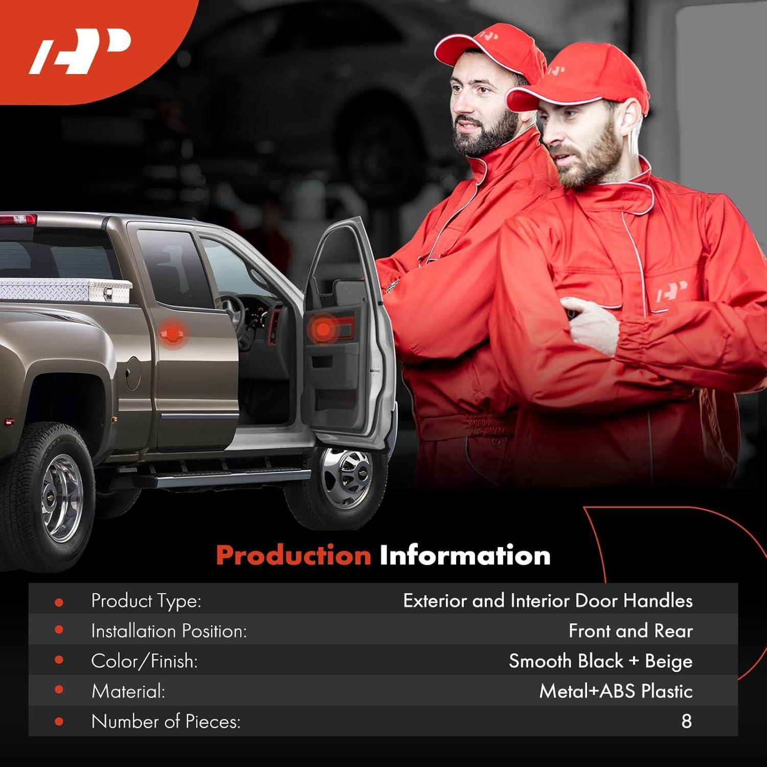 Manijas de Puerta A-Premium para Toyota Corolla y Chevy Prizm 1998-2002, Juego de 8 Piezas