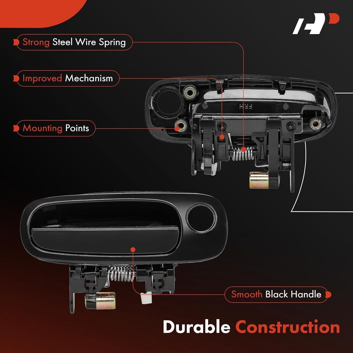 Manijas de Puerta A-Premium para Toyota Corolla y Chevy Prizm 1998-2002, Juego de 8 Piezas