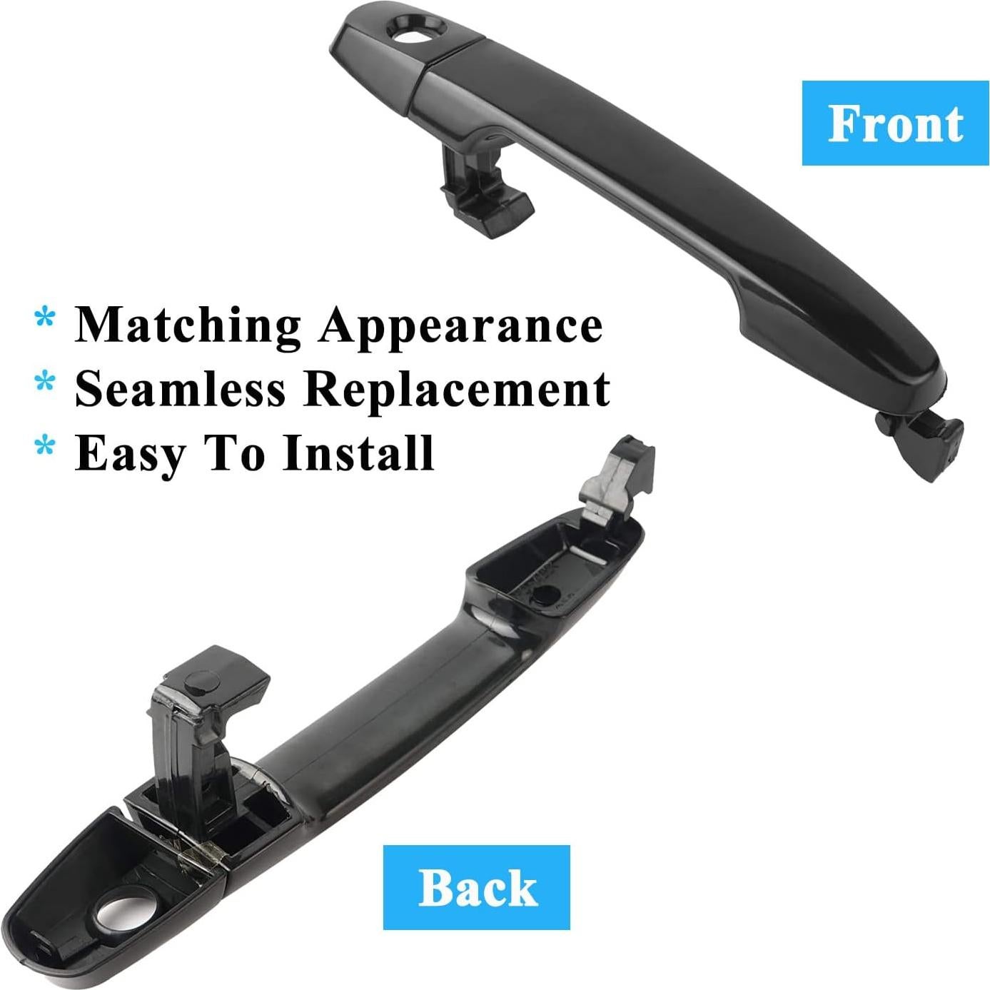 Mango de Puerta Exterior Negro BJYXSHOP para Toyota y Pontiac