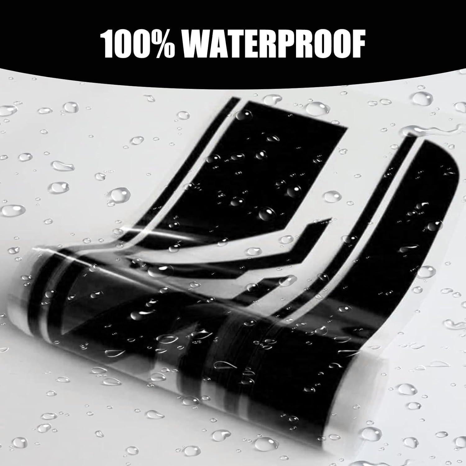 Pack 2 Calcomanías Laterales Tesnaao PVC Negro 11.48x224.36cm