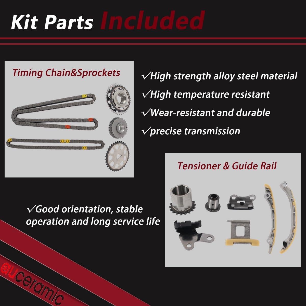 Kit de cadena de distribución AUCERAMIC para Toyota 2.7L