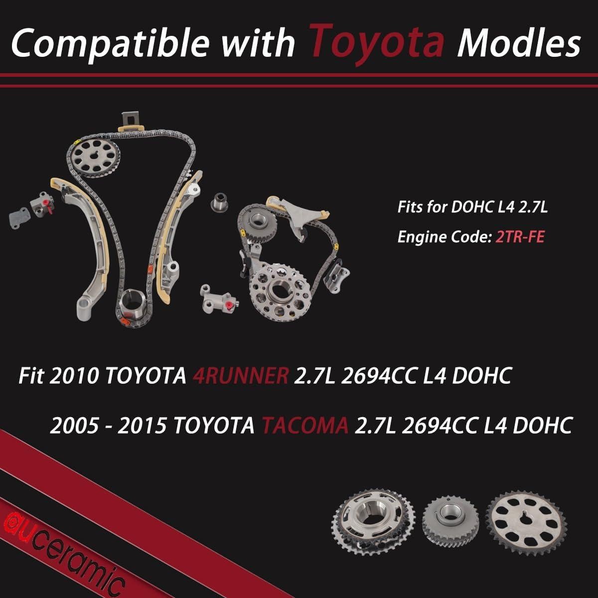 Kit de cadena de distribución AUCERAMIC para Toyota 2.7L