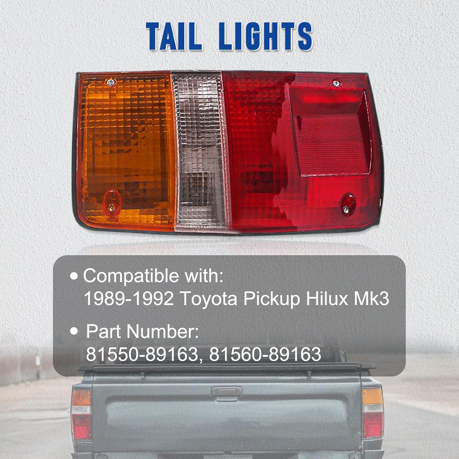 Ensamblaje Luz Trasera Toyota Pickup Hilux 1989-1992 Rojo/Ámbar