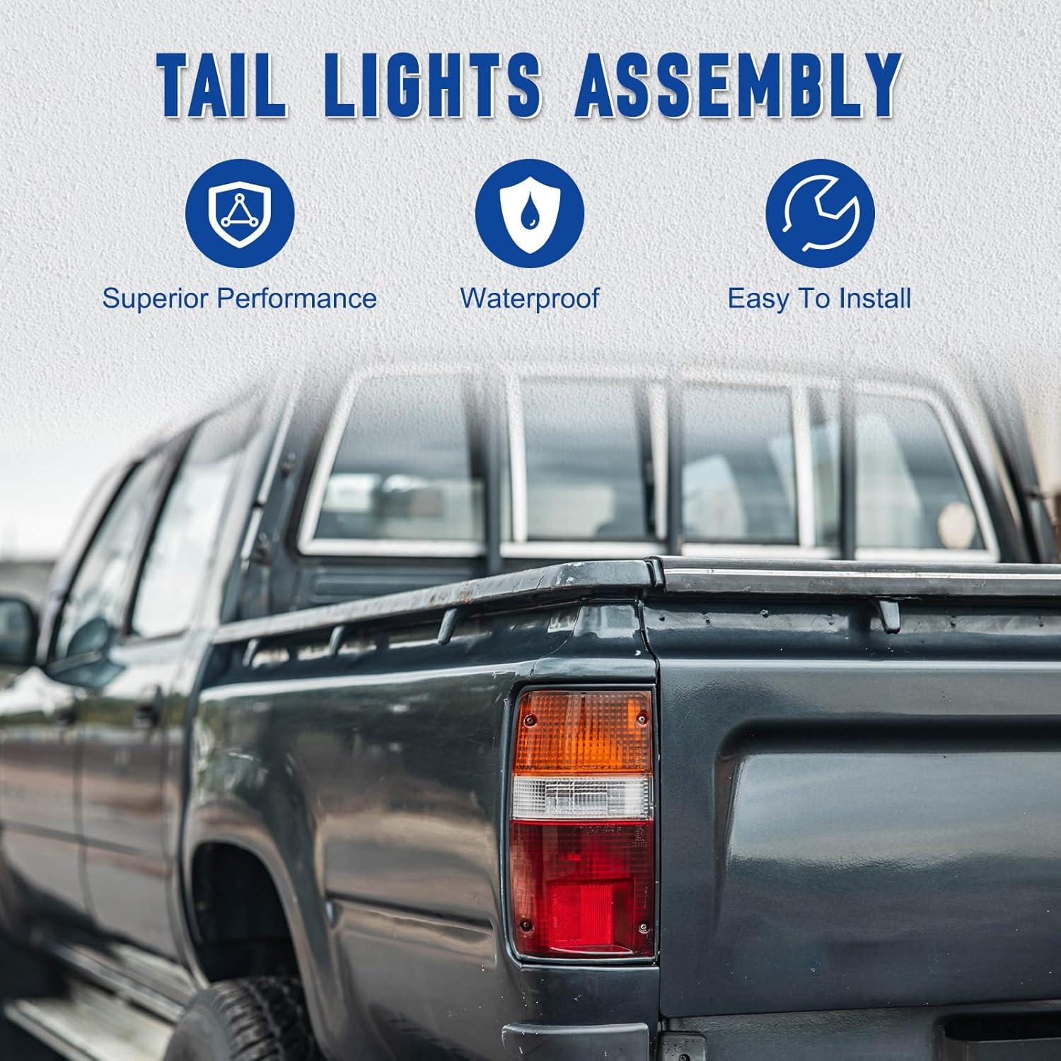 Ensamblaje Luz Trasera Toyota Pickup Hilux 1989-1992 Rojo/Ámbar