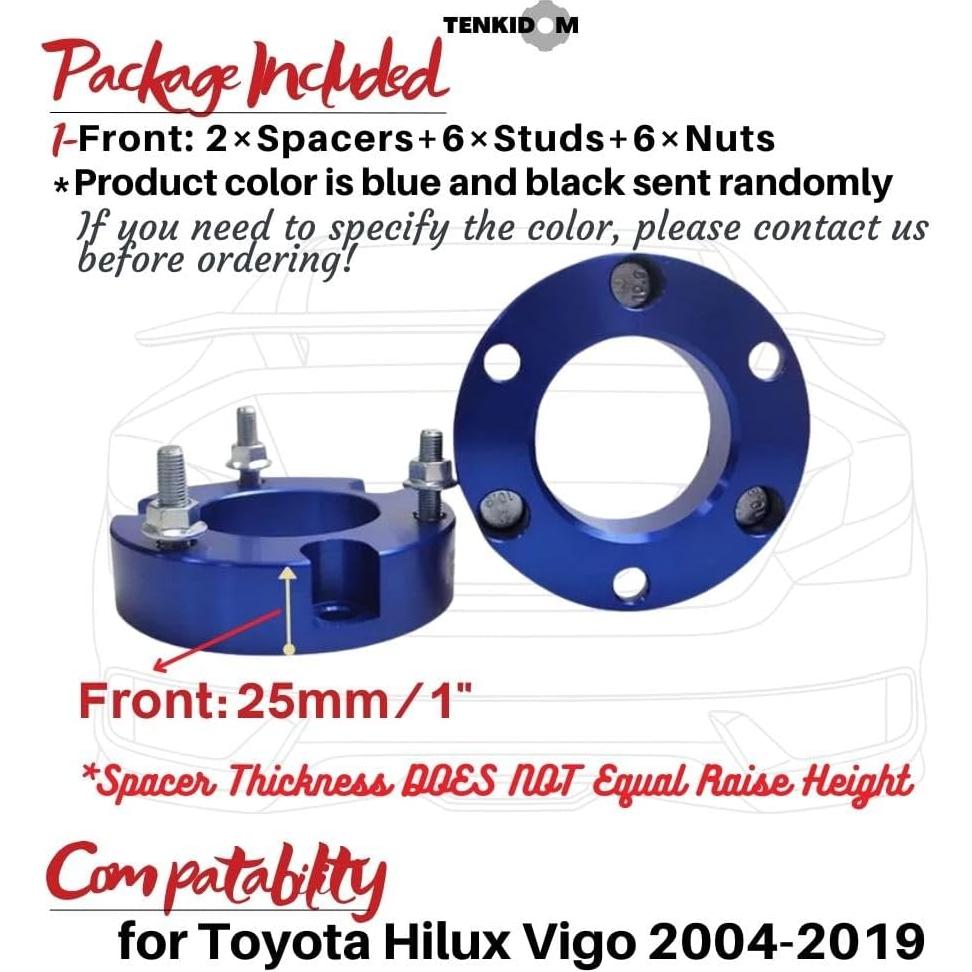 Kits de Nivelación Frontal 25MM TENKIDOM para Toyota Hilux 2004-2019
