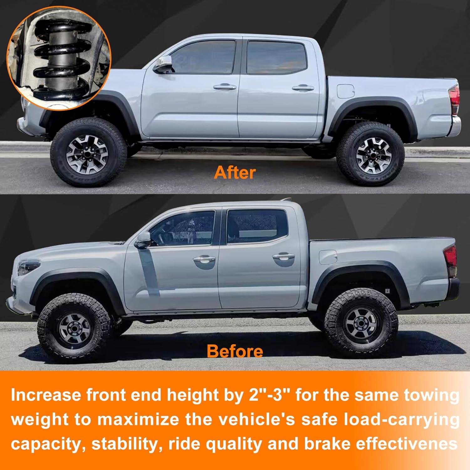 Juego de Resortes de Espiral Delanteros HQPASFY 2-3" para Toyota