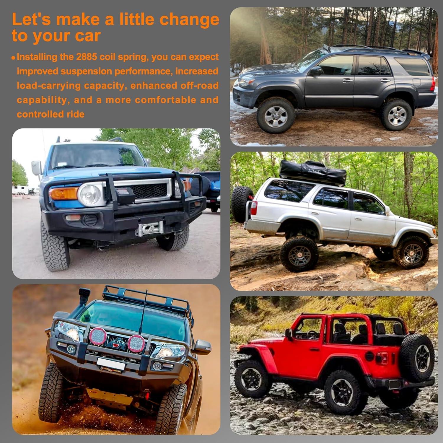 Juego de Resortes de Espiral Delanteros HQPASFY 2-3" para Toyota