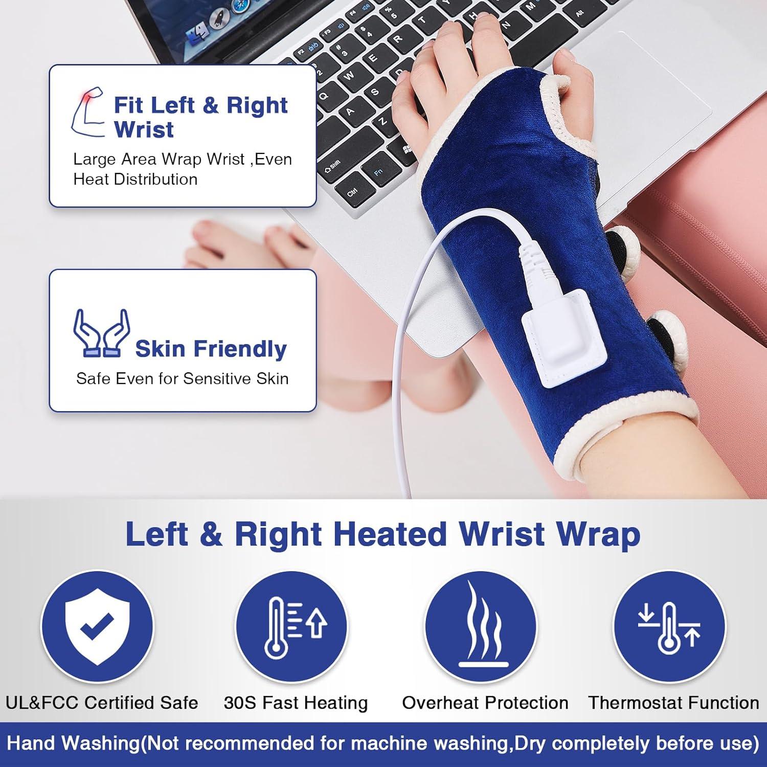 Faja Calentadora para Muñeca AOBOCO - Alivio Dolor 30-70°C