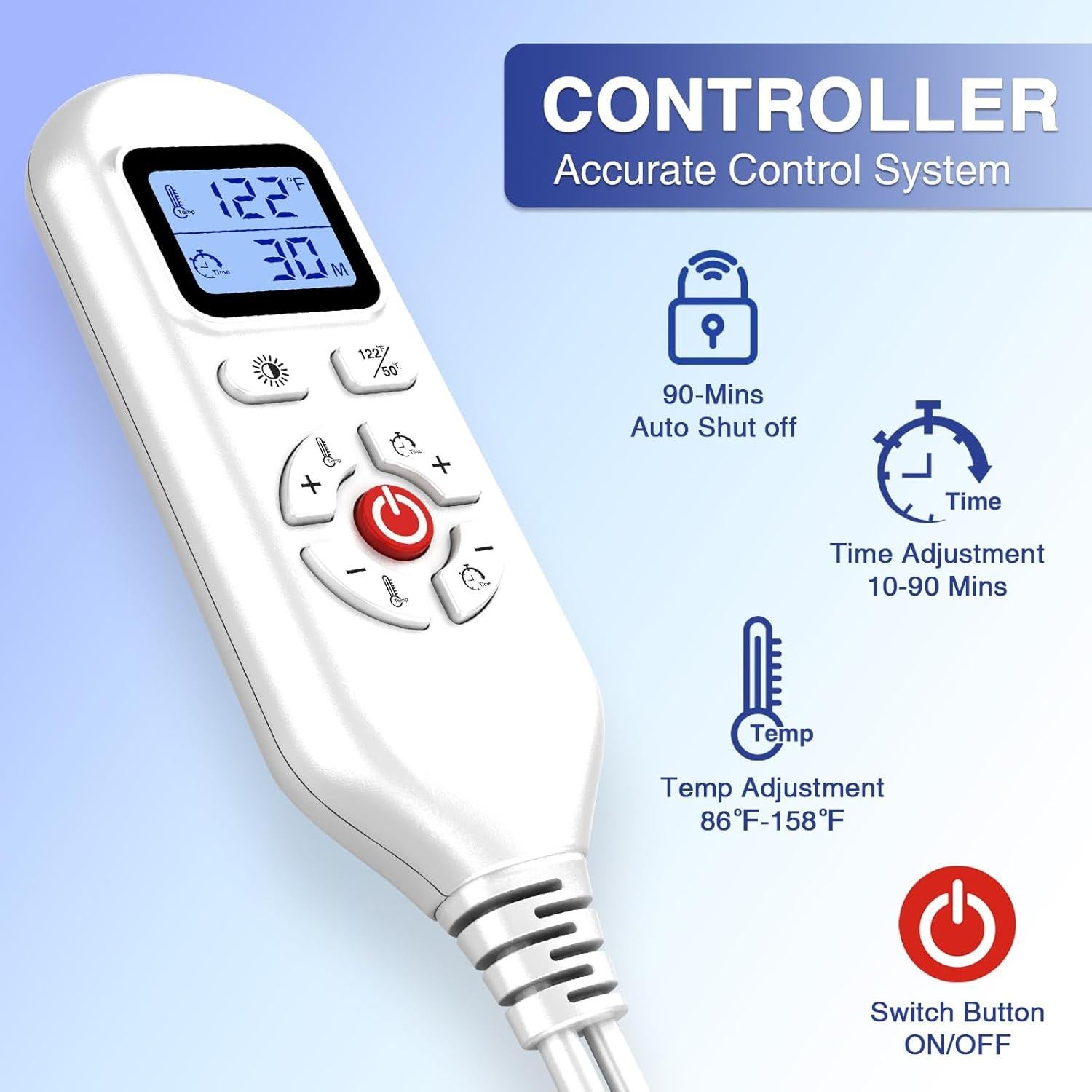Faja Calentadora para Muñeca AOBOCO - Alivio Dolor 30-70°C