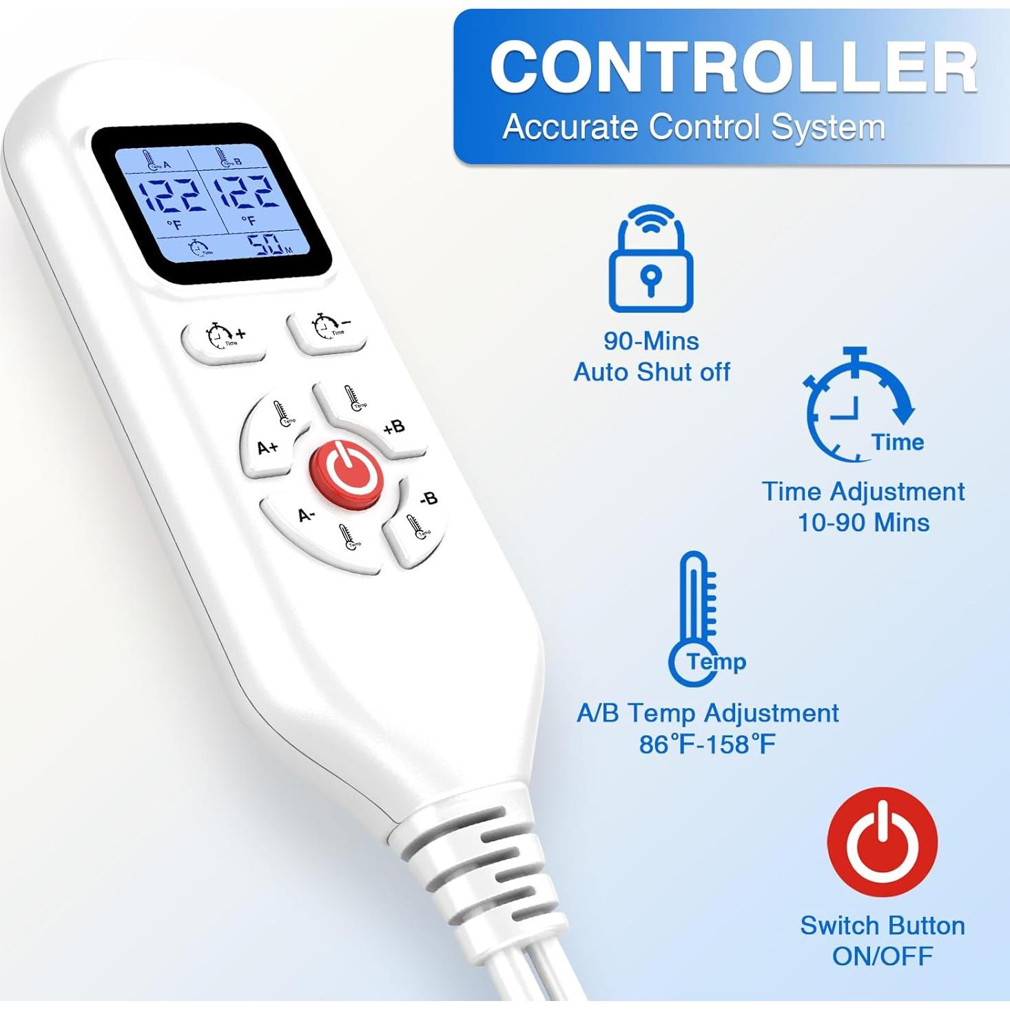 Manoplas Calentadas Eléctricas AOBOCO para Alivio de Dolor