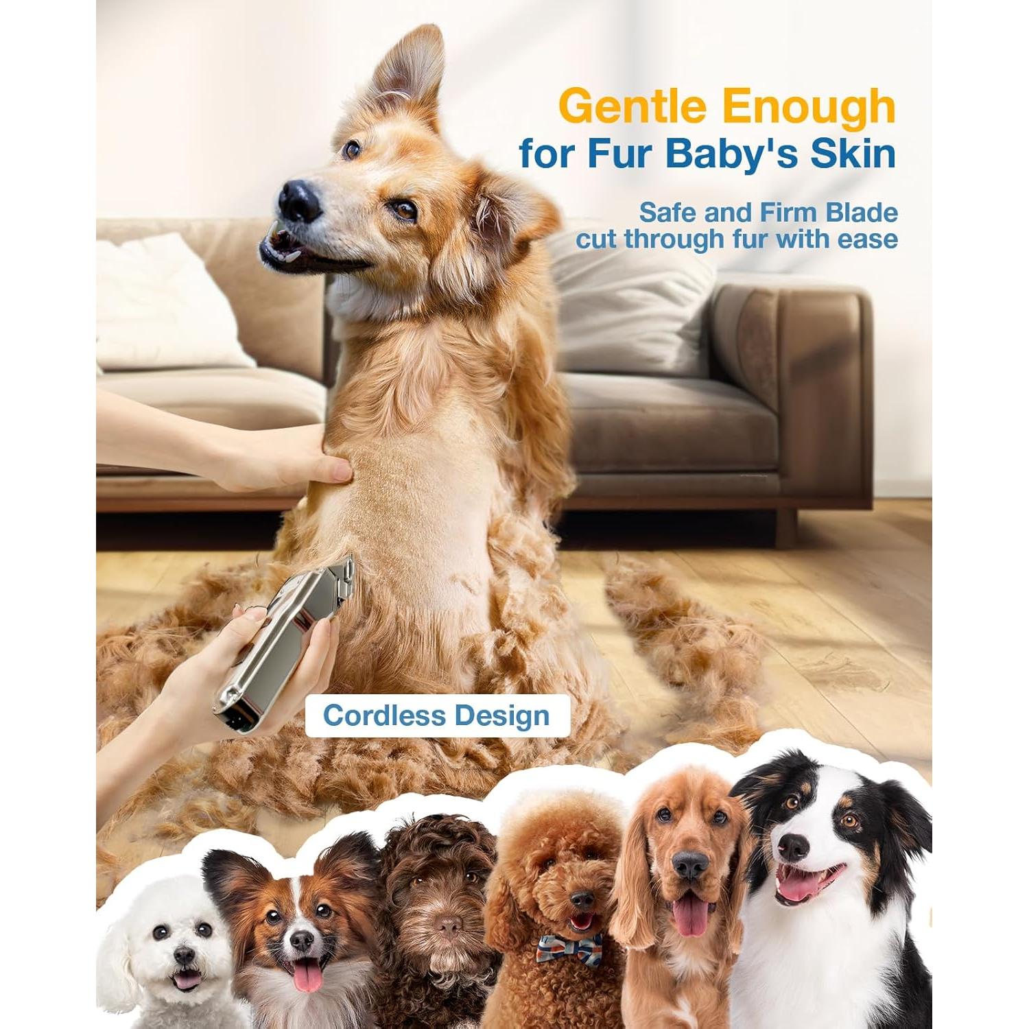 Cortapelos Inalámbrico para Perros Oneisall RFC-676 Acero Inoxidable