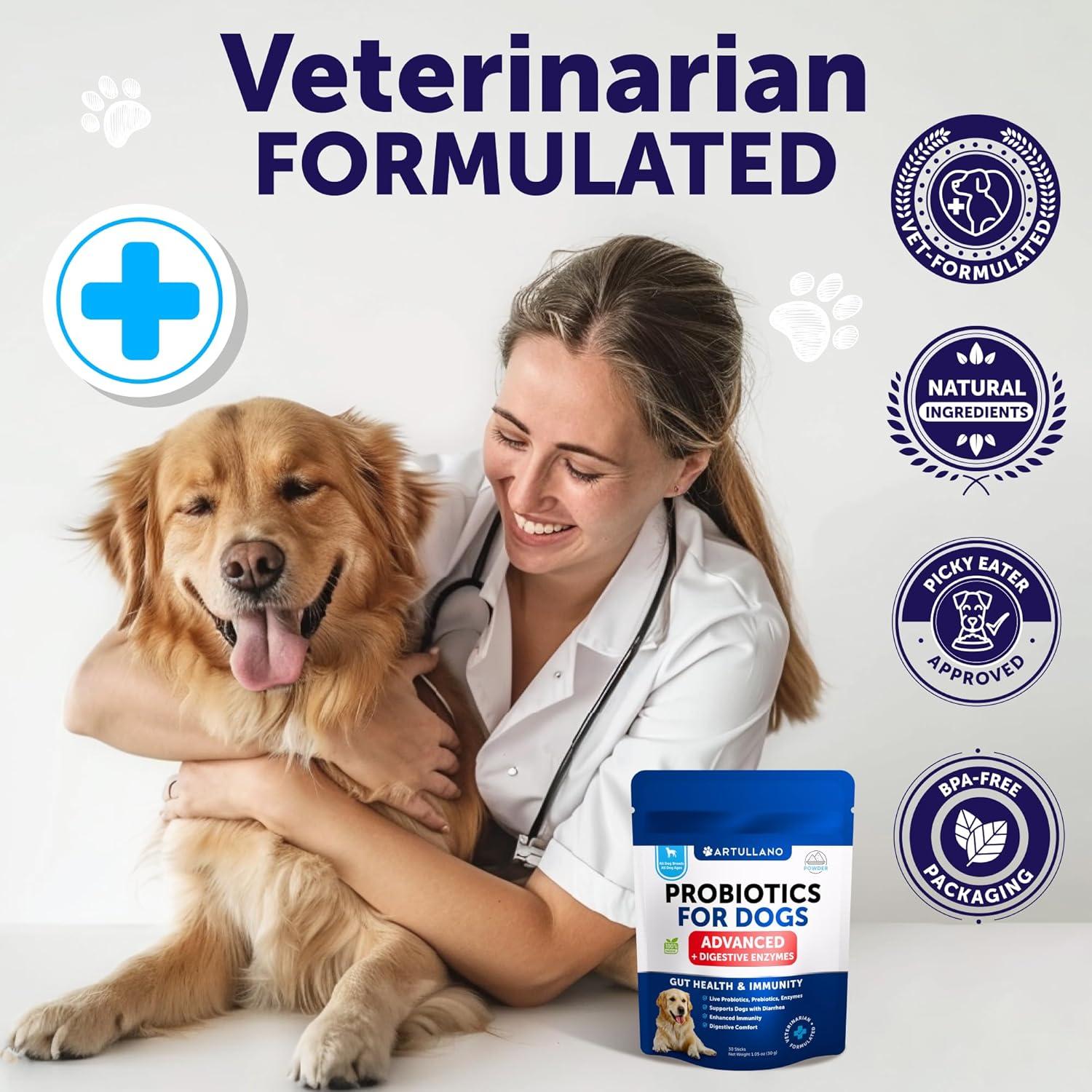 Polvo Probiotico para Perros Artullano 30 Palitos 59g Salud Digestiva