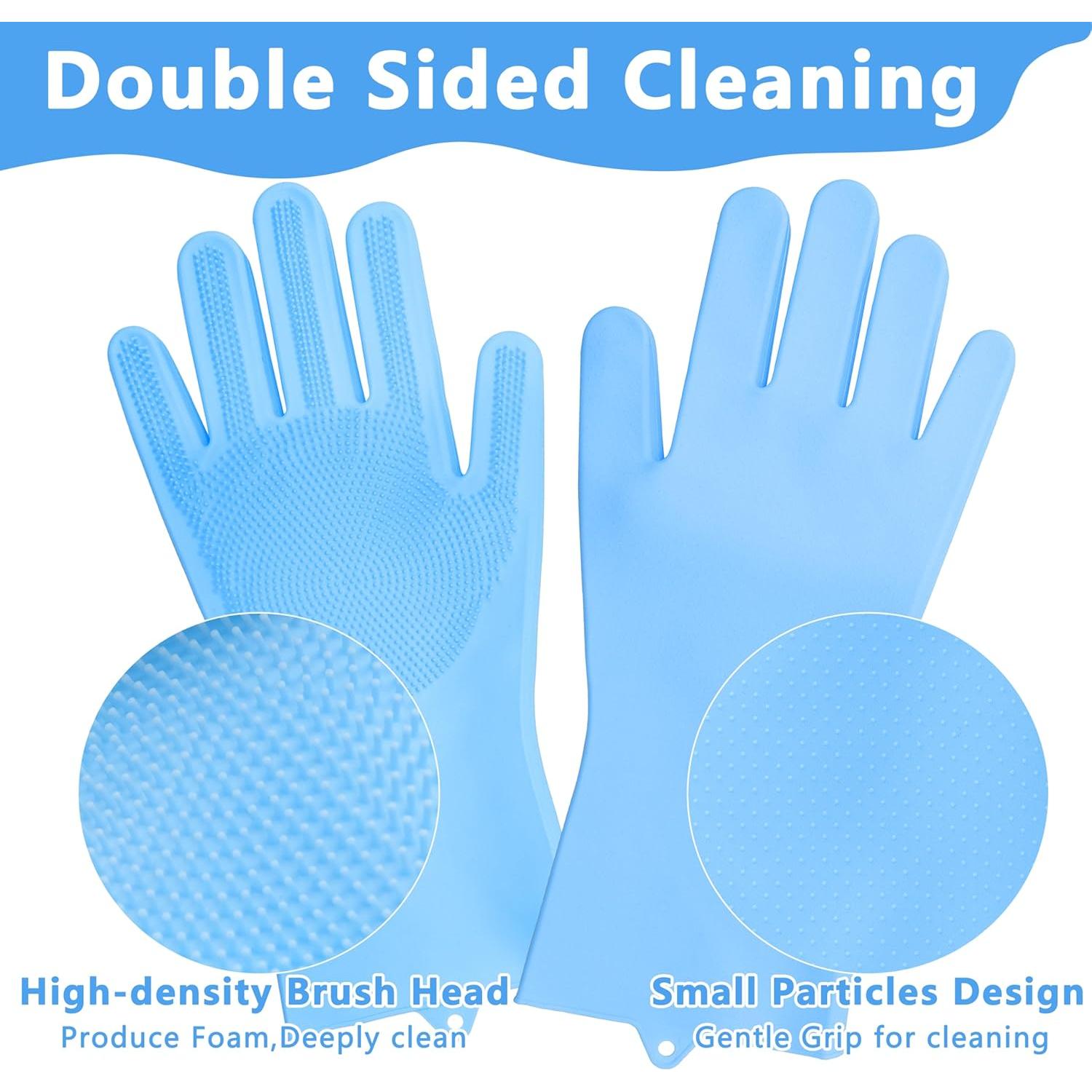 Guantes de Aseo para Mascotas Maiiu - Silicona Azul 32x16cm