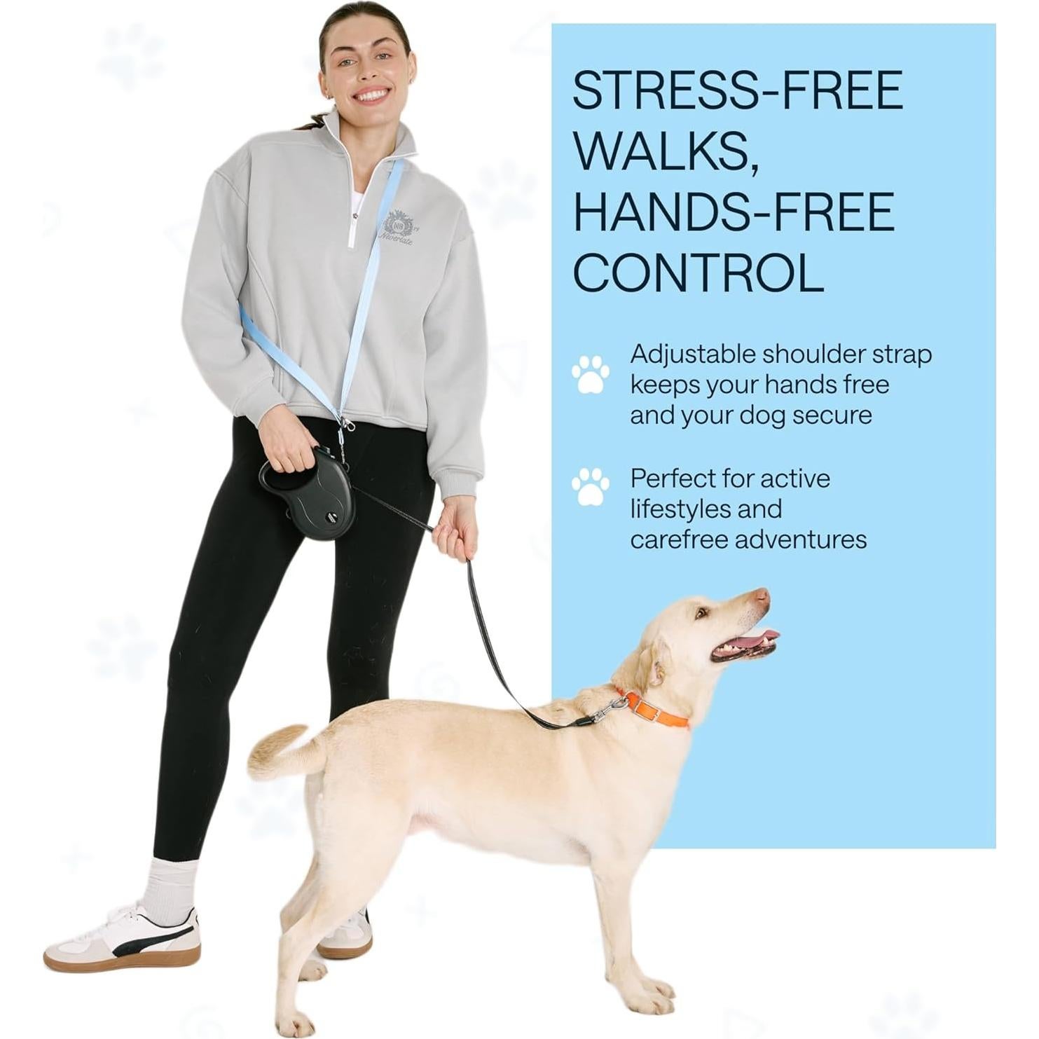 Correa Retráctil para Perros Pequeños WONDER FAMILY 3m 15kg