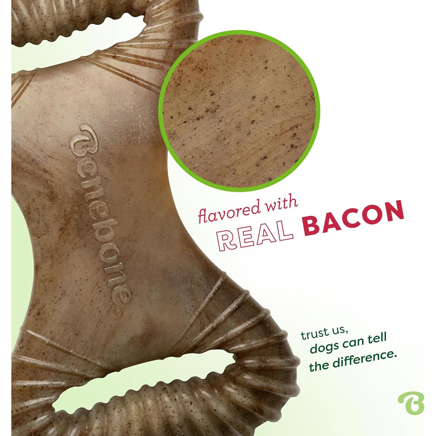 Masticable Dental Benebone Pequeño con Tocino Real - Hecho en EE. UU.