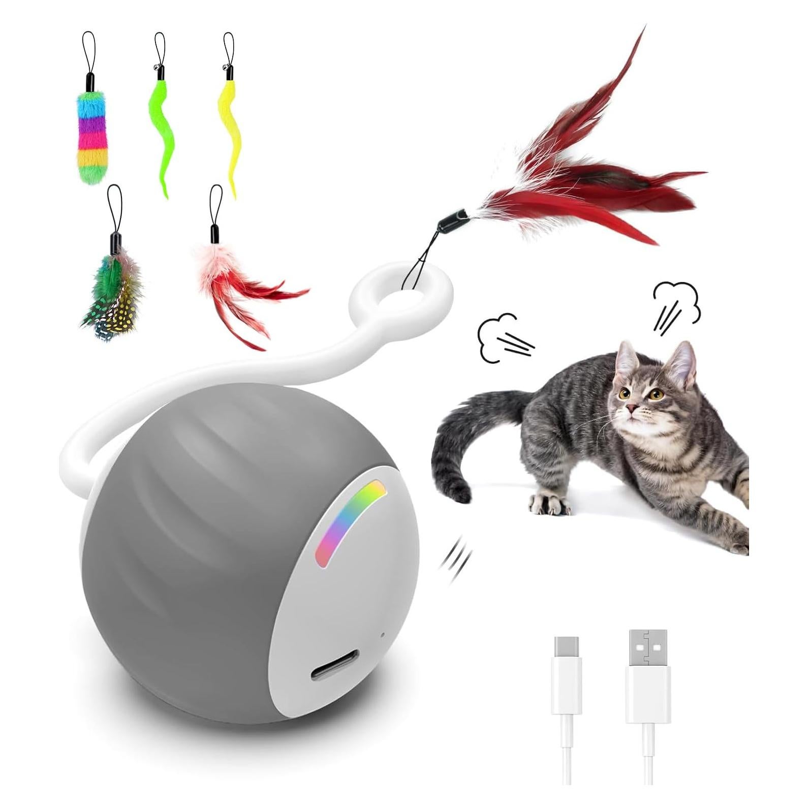 Juguete Interactivo para Gatos GOGODOGYA Bola con Luz LED