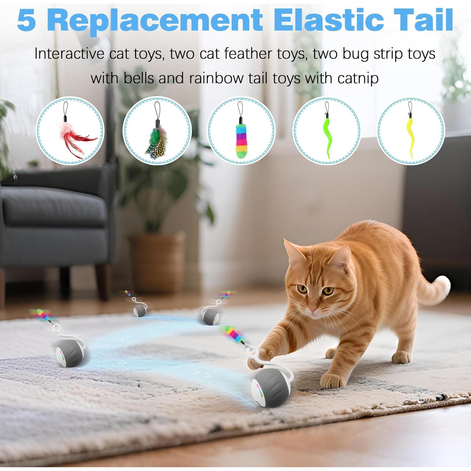 Juguete Interactivo para Gatos GOGODOGYA Bola con Luz LED