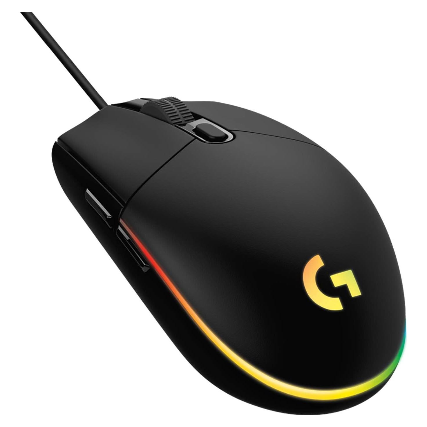 Logitech G203 Ratón Gaming Con Cable 8000 DPI RGB Negro