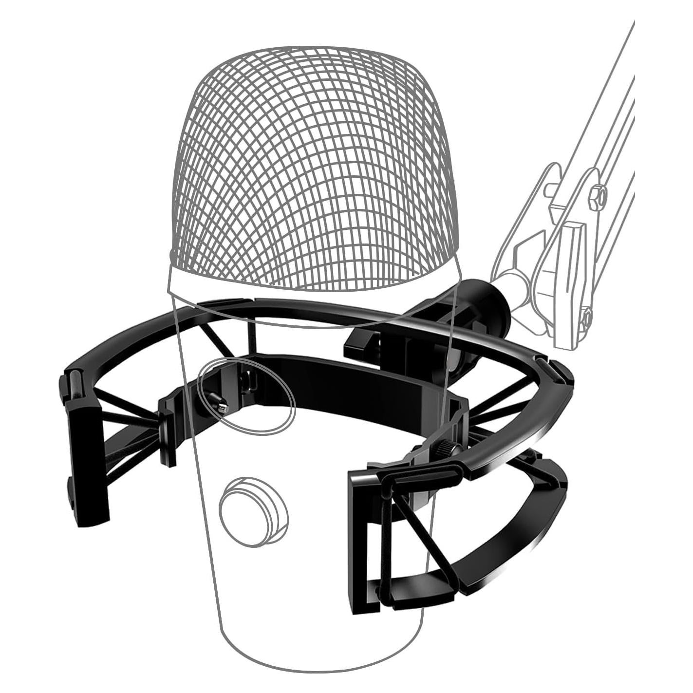 Soporte de choque para micrófono Blue Nano con filtro anti-pop