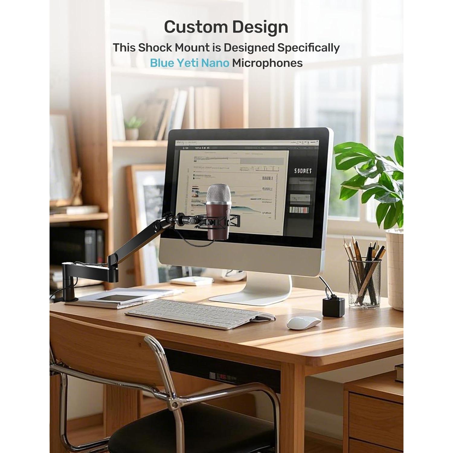 Soporte de choque para micrófono Blue Nano con filtro anti-pop