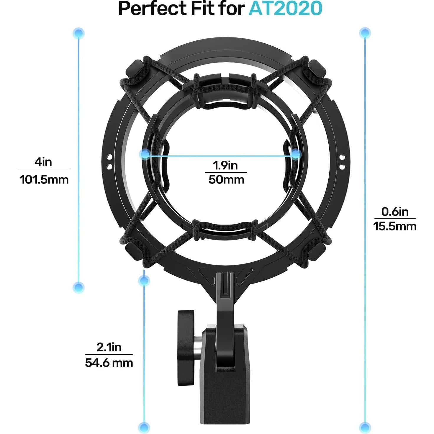 Soporte de micrófono Etour AT2020 con filtro antipop