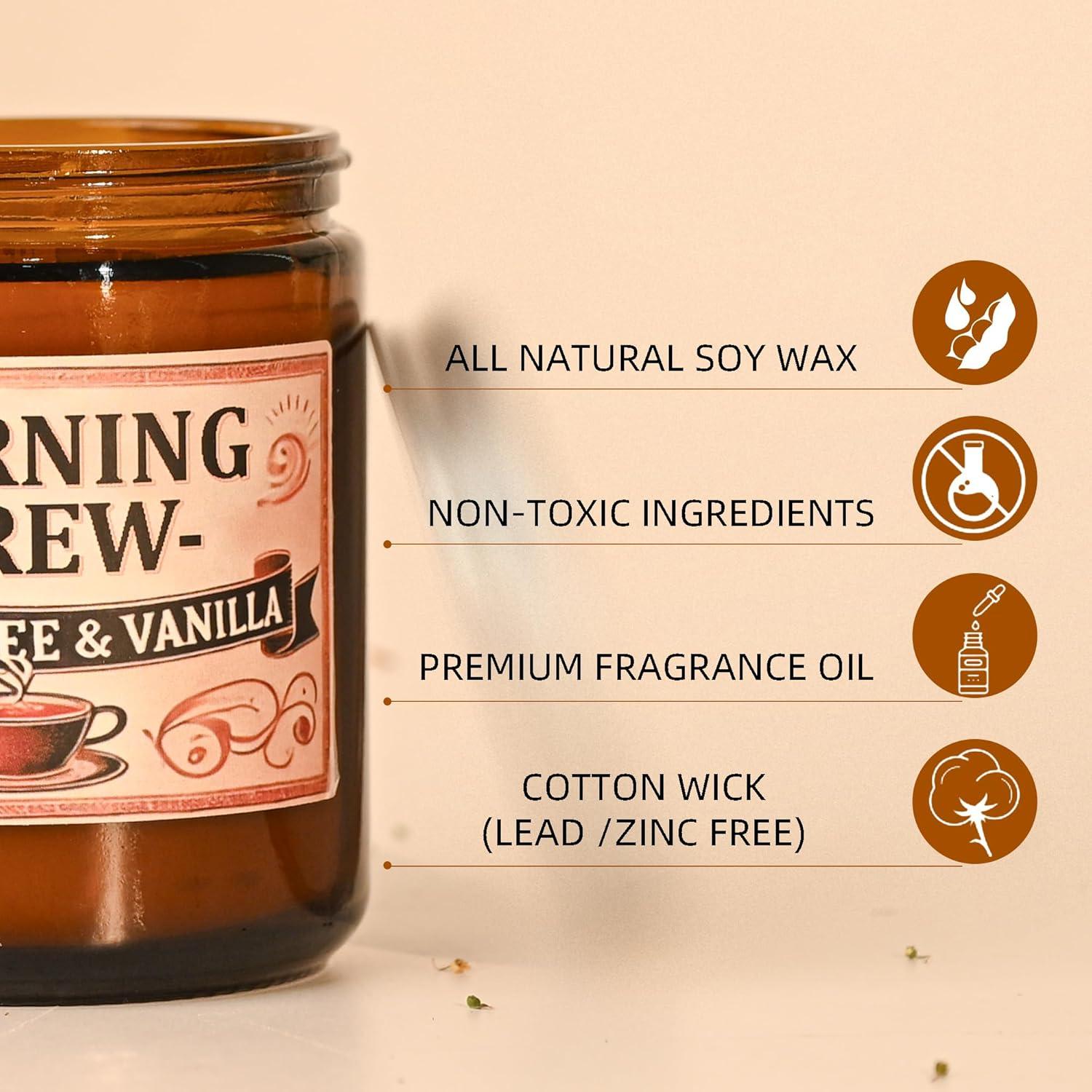 Vela Aromática de Soja GOPAS 113g Café - Tarro Ámbar