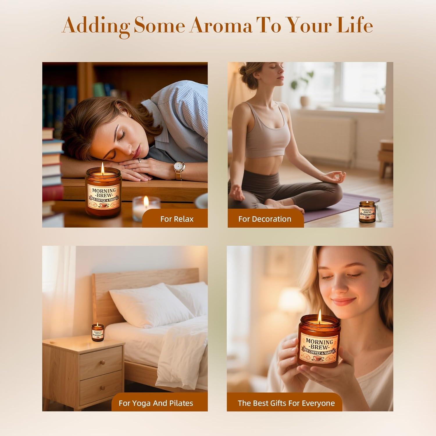 Vela Aromática de Soja GOPAS 113g Café - Tarro Ámbar