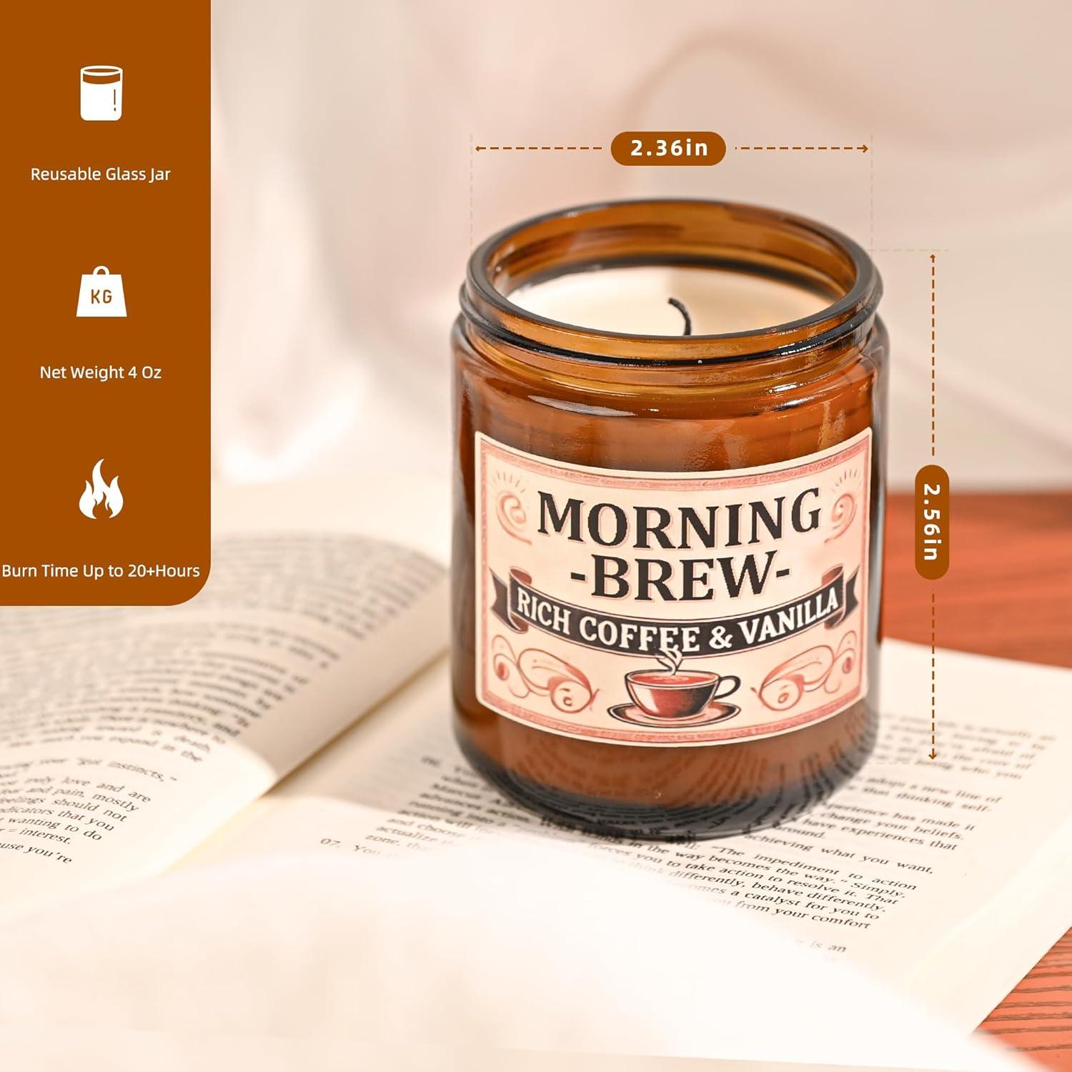 Vela Aromática de Soja GOPAS 113g Café - Tarro Ámbar