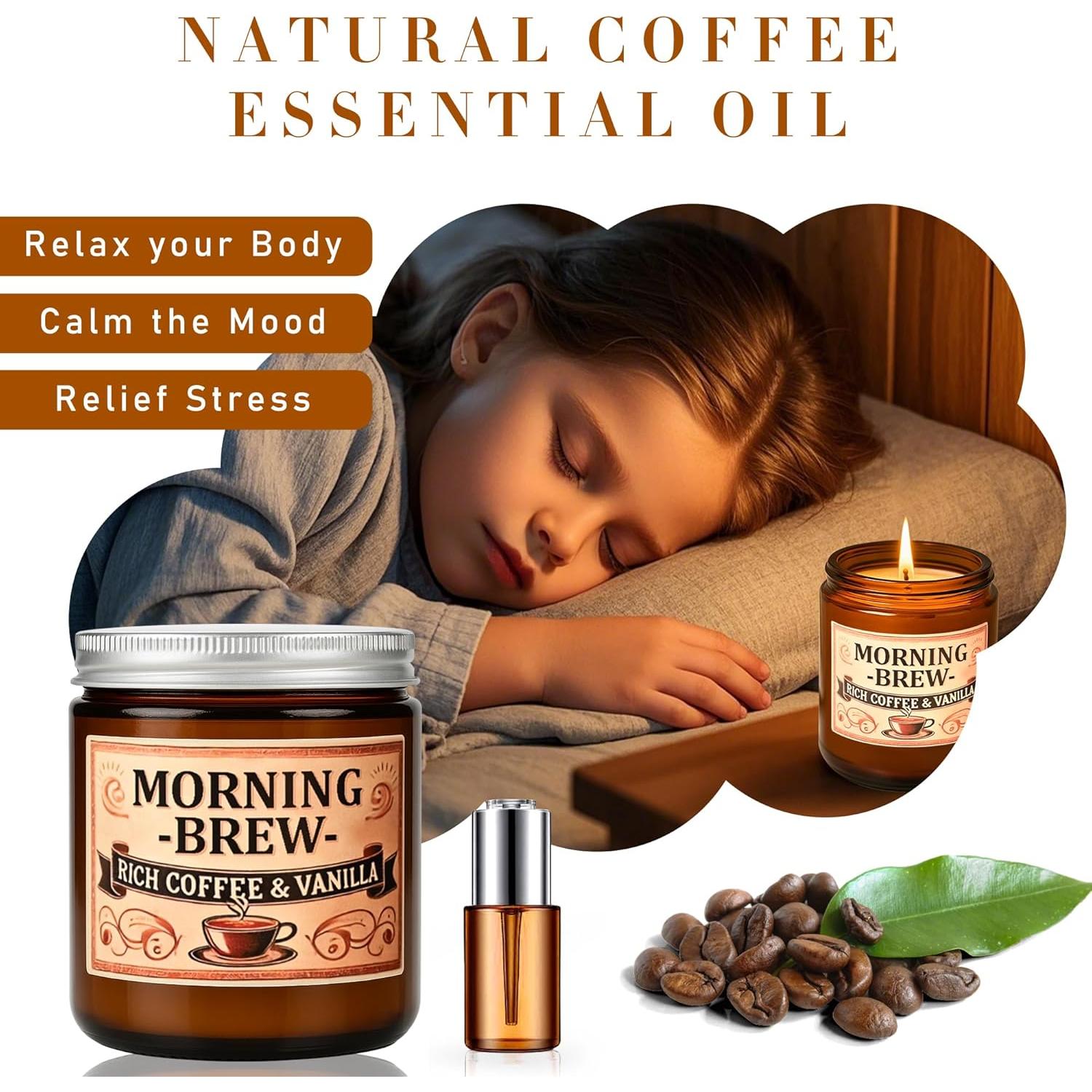 Vela Aromática de Soja GOPAS 113g Café - Tarro Ámbar