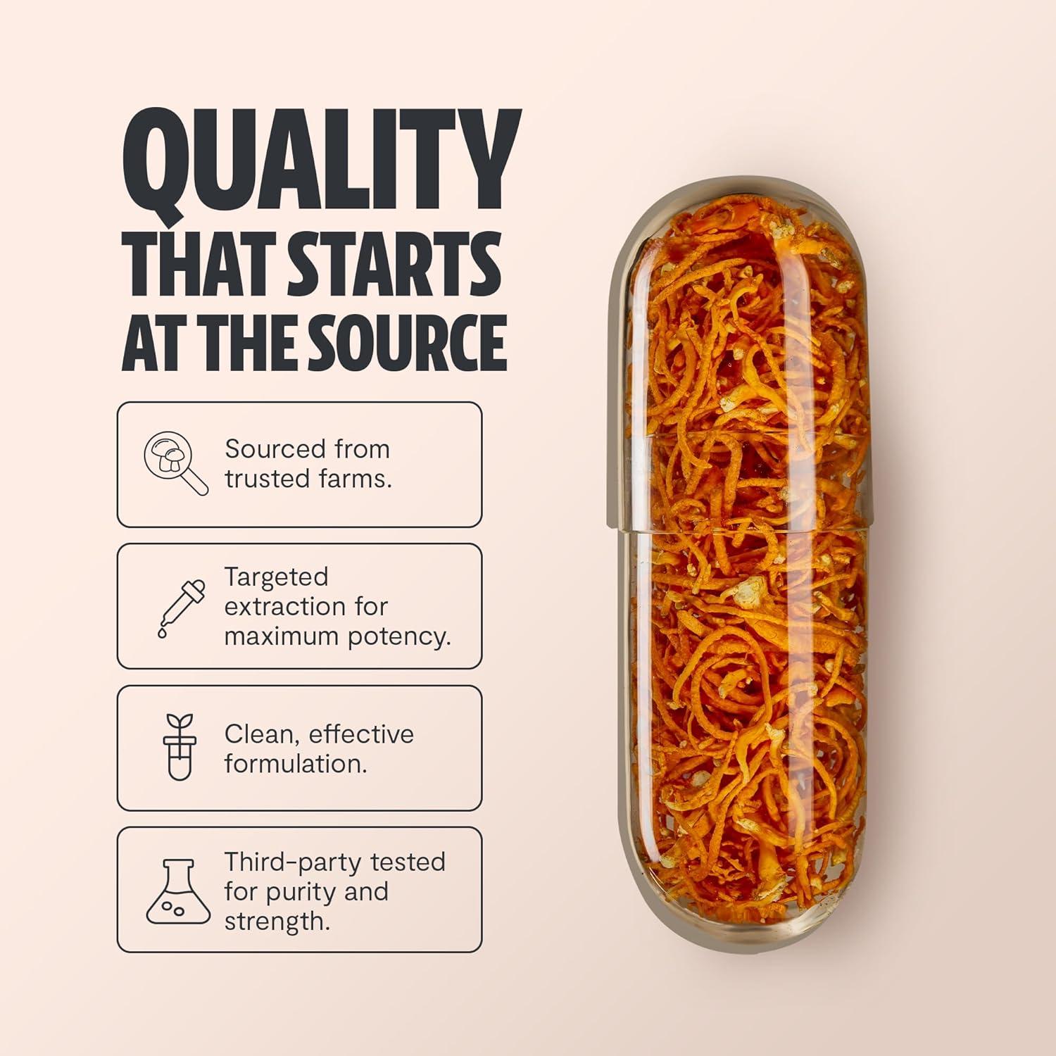 Cápsulas de Hongo Cordyceps FreshCap 10,000mg - 120 Unidades