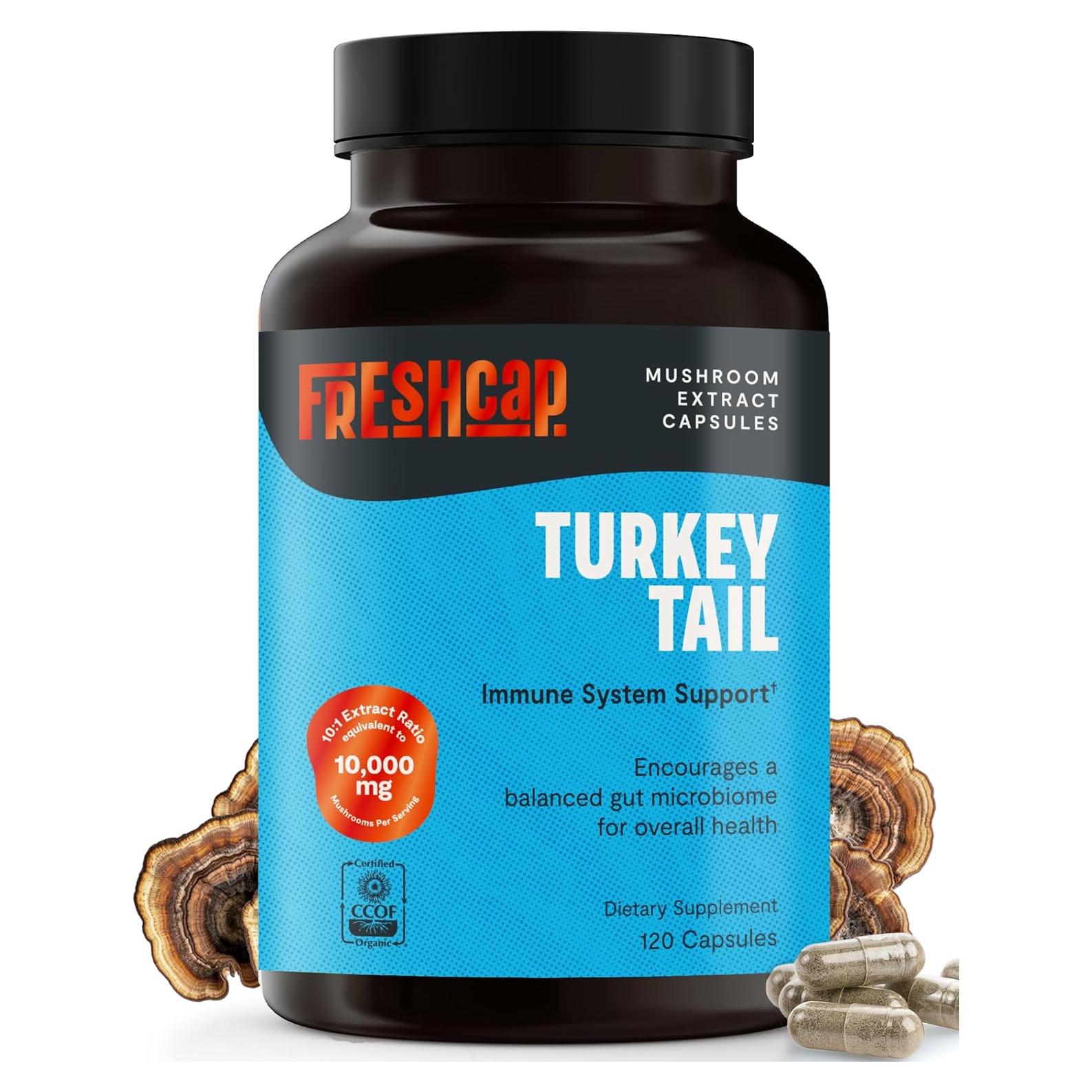 Suplemento de Hongo Cola de Pavo FreshCap 10,000mg 120 Cápsulas