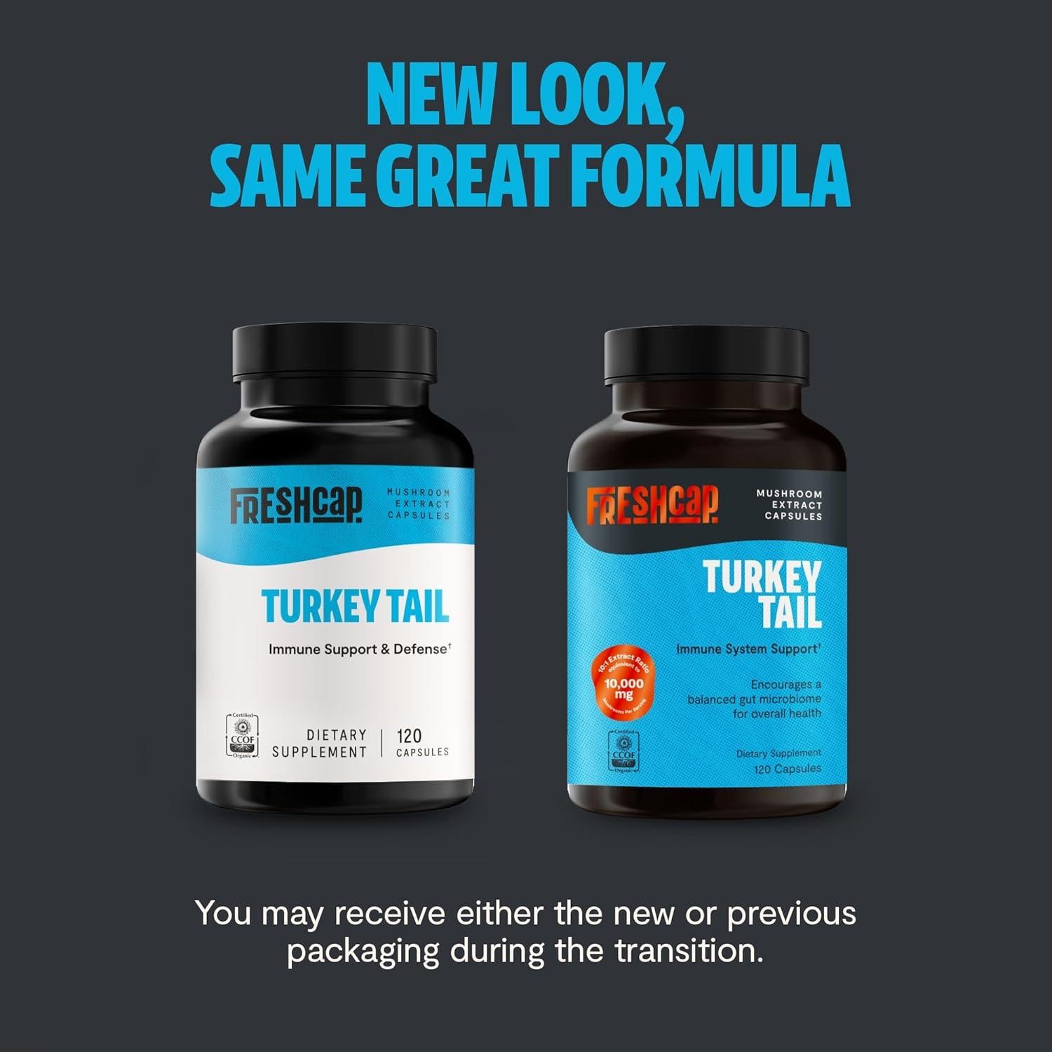 Suplemento de Hongo Cola de Pavo FreshCap 10,000mg 120 Cápsulas