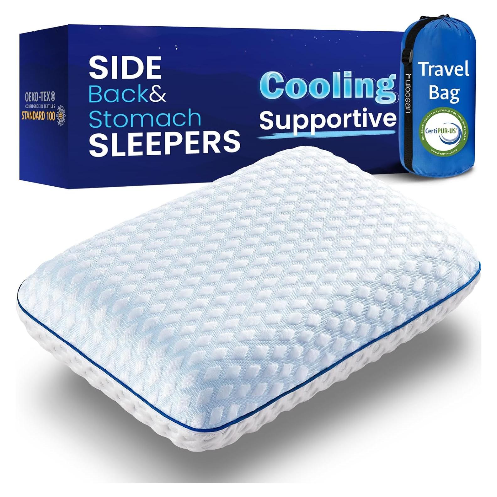 Almohada Fulocean Espuma Viscoelástica con Gel Refrigerante 61x40cm