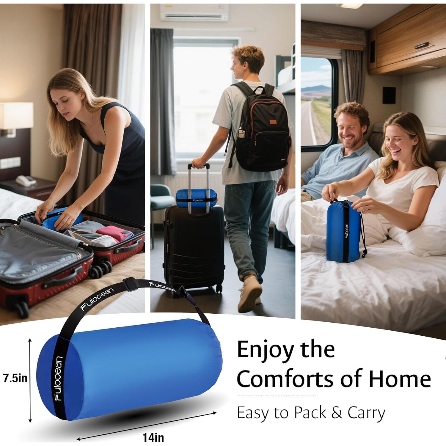 Almohada Fulocean Espuma Viscoelástica con Gel Refrigerante 61x40cm