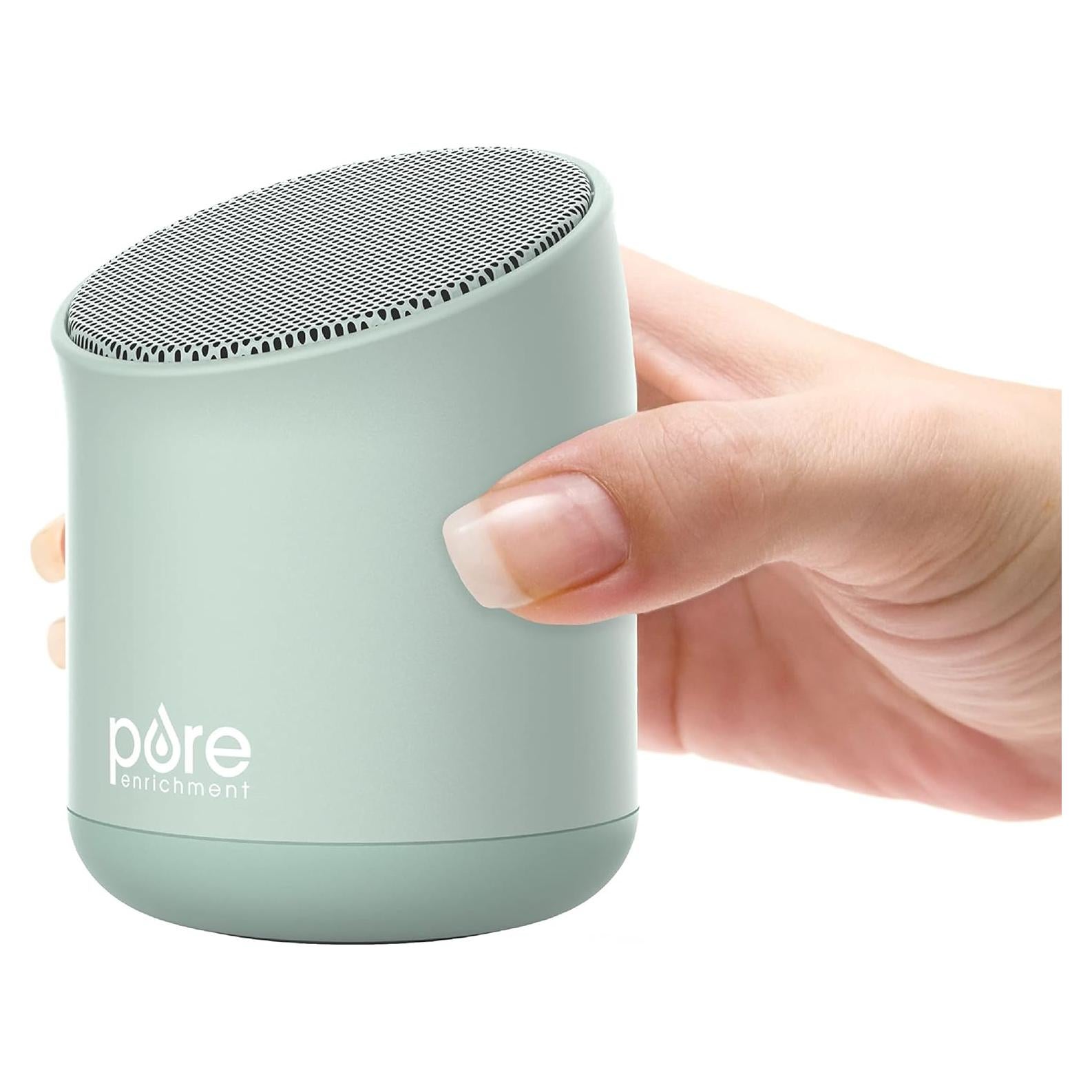 Máquina de Sonido Calmante Pure Enrichment Wave Mini Zen - 6 Sonidos Relajantes, Portátil, Verde Tranquilo